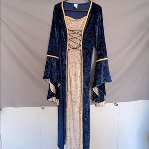 Fantasy Cosplay Velvet Tie Maxi Dress Sz XXL